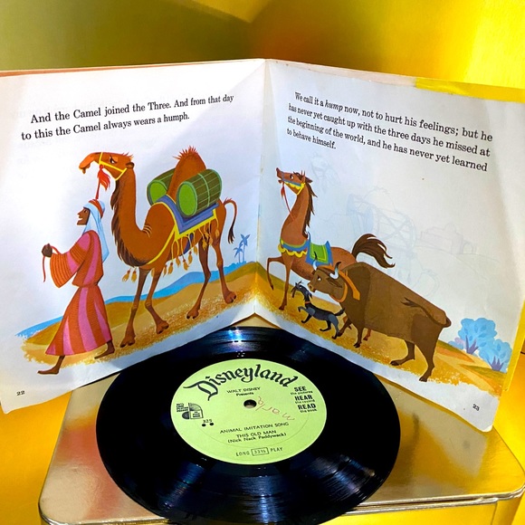 WALT DISNEY 1968 DISNEYLAND RECORD & 24 PAGE BOOK HOW THE CAMEL GOT HIS HUMP 7” - Picture 14 of 16